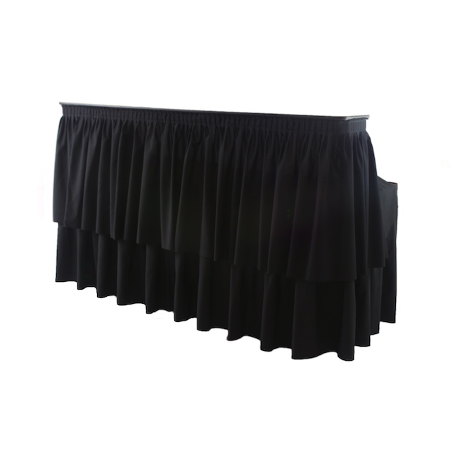 6' Bar with black draping